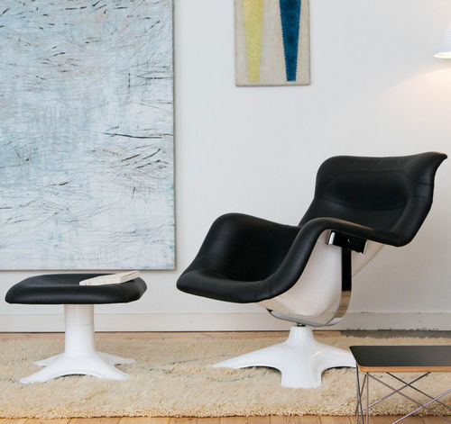 Moderner Sessel - KARUSELLI - Artek - Leder / Stahl / Glasfaser
