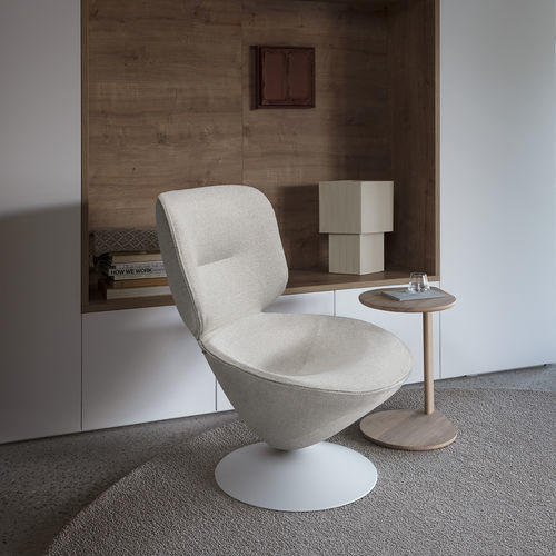 Moderner Sessel - Moon - Artifort - Stoff / ergonomisch / weiß
