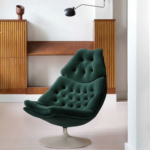 Moderner Kaminsessel - F587-F588 - Artifort - Stoff / Leder / mit hoher Rückenlehne