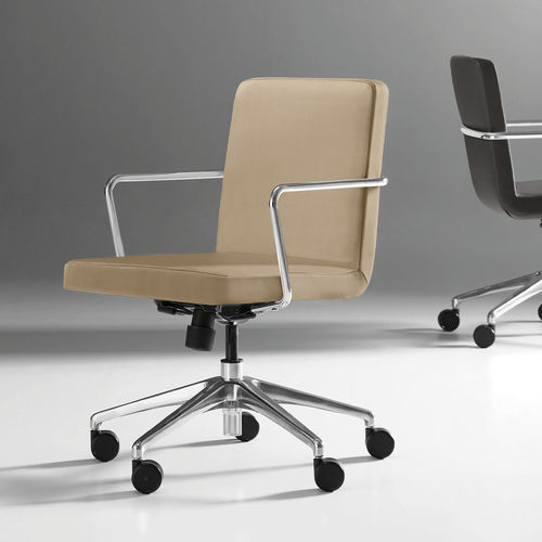Moderner Stuhl - DUET - BERNHARD design - für den Innenraum / Leder / Stoff