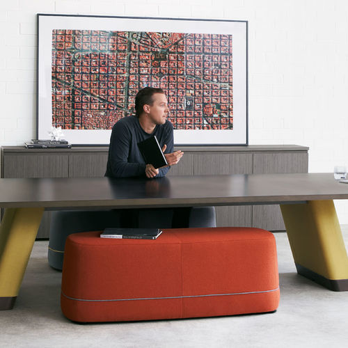 Moderne Polsterbank - GALLERY - BERNHARD design - Stoff / Leder / für Gewerbegebrauch