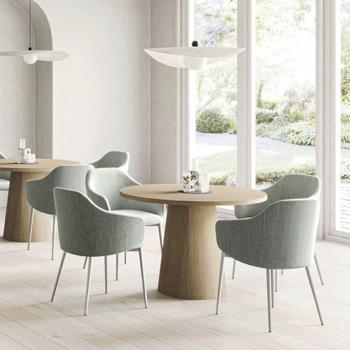 Moderner Esszimmerstuhl - PRELUDE - BERNHARD design - für den Innenraum / poliertes Aluminium / Gestell aus Metall