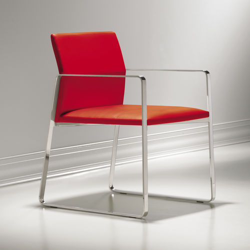 Moderner Stuhl - CELON - BERNHARD design - für den Innenraum / Stoff / Leder