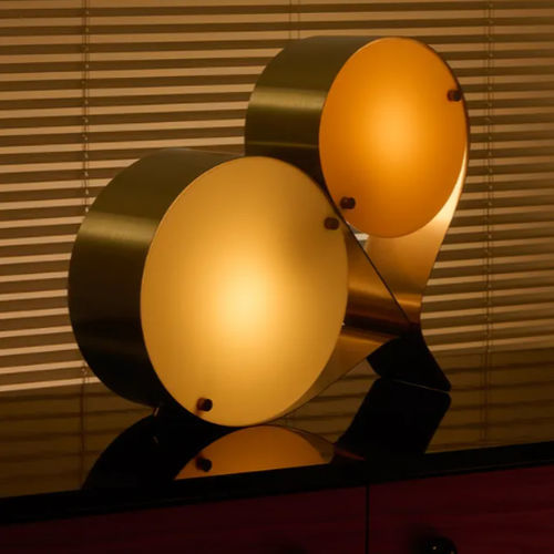 Tischlampe - COPPIA - GUBI - Edelstahl / modern / mit Kabel