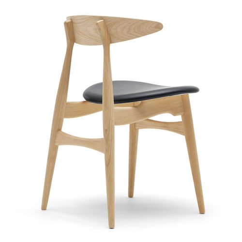 Moderner Esszimmerstuhl - CH33 - Carl Hansen & Son - Stoff / für Privatgebrauch / ohne Armlehnen
