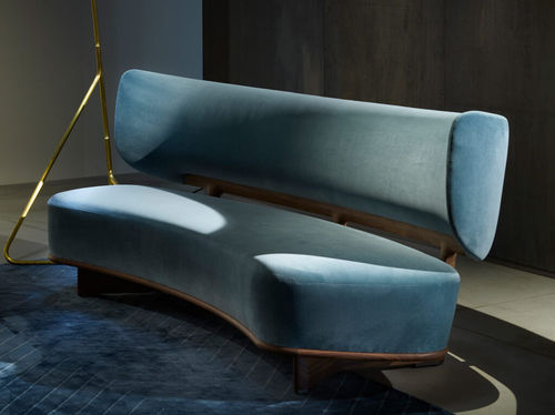 Halbrundes Sofa - ICOSOFÀ - CECCOTTI COLLEZIONI - modern / Stoff / grau
