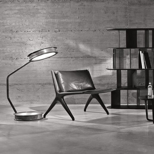 Moderner Kaminsessel - DC90 - CECCOTTI COLLEZIONI - Leder / amerikanischer Nussbaum / Polster