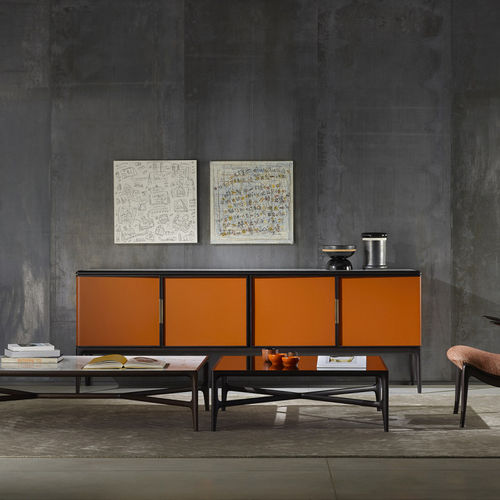 Modernes Sideboard - OBLIQUE - CECCOTTI COLLEZIONI - Nussbaum / amerikanischer Nussbaum / Ebenholz