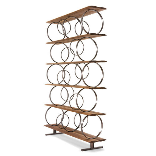 Modulregal - FLYING CIRCLES - CECCOTTI COLLEZIONI - originelles Design / Esche / amerikanischer Nussbaum