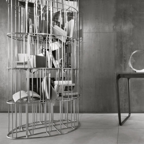 Bücherregal / originelles Design - GOLDEN CAGE - CECCOTTI COLLEZIONI - Messing / weiß