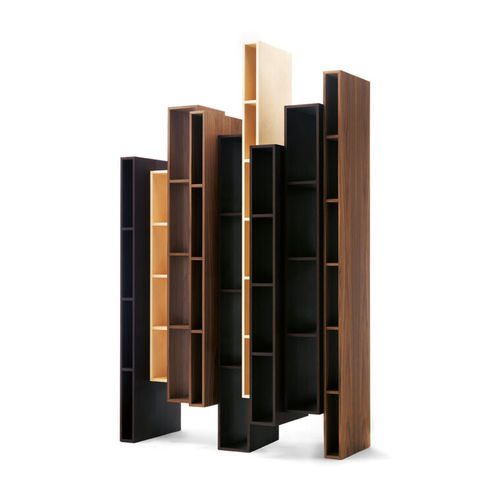 Modul-Bücherregal - SKYLINE - CECCOTTI COLLEZIONI - originelles Design / Ahornholz / Sperrholz