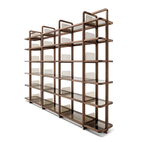 Modul-Bücherregal - YOUNG HOLDEN - CECCOTTI COLLEZIONI - modern / amerikanischer Nussbaum / Glas