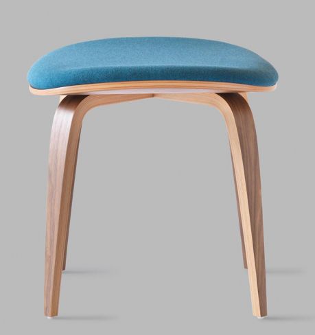 Moderner Fußschemel - LOT series - Cherner - Nussbaum / geformtes Sperrholz / Holzfurnier