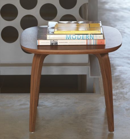 Moderner Beistelltisch - CCT series - Cherner - Sperrholz / Gestell aus Laminat / quadratisch