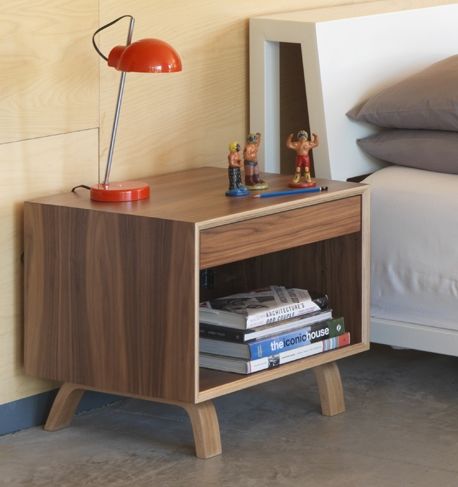 Moderner Nachttisch - B201D series - Cherner - geformtes Sperrholz / Laminat / Gestell aus Furnierholz