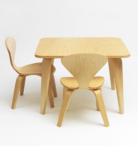 Moderner Unterrichtstisch - YT30 series - Cherner - Nussbaum / Birke / geformtes Sperrholz