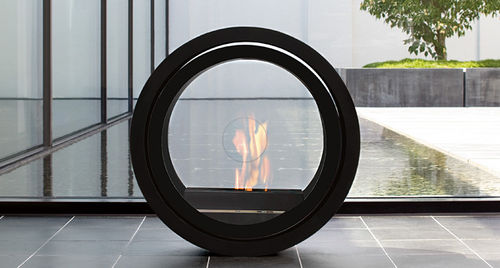 Bioethanol-Kamin - ROLL FIRE - Conmoto - freistehend / doppelseitig / geschlossene Feuerstelle