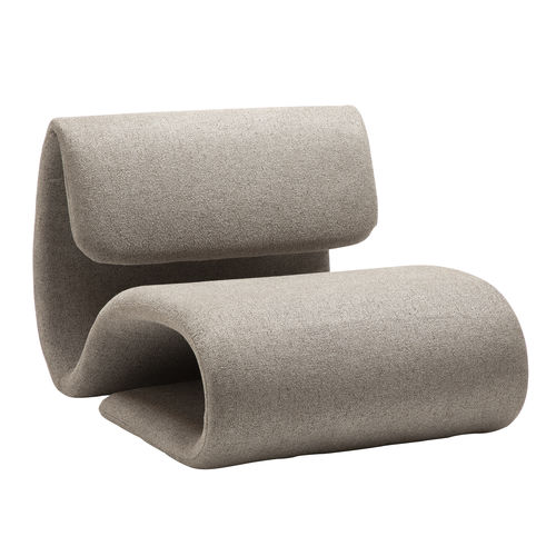 Sessel / originelles Design - DUBNA - DAN-FORM - Stoff / grau / braun