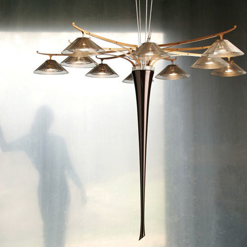 Moderner Kronleuchter - STELLA - David D'Imperio - Bronze / Edelstahl / Aluminium