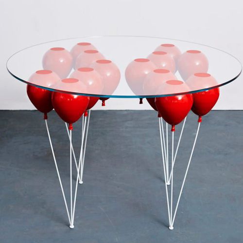 Esstisch / originelles Design - THE UP BALLOON - Duffy London - Glas / Stahl / rechteckig
