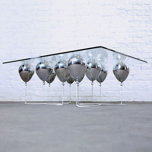 Couchtisch / originelles Design - THE UP BALLOON - Duffy London - Glas / Stahl / rechteckig