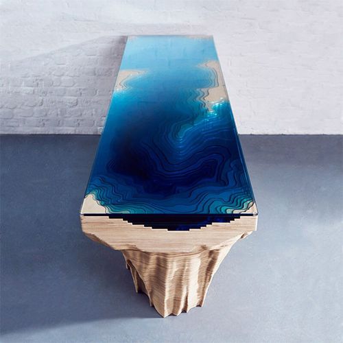 Moderner Konsolentisch - ABYSS - Duffy London - Holz / Glas / rechteckig