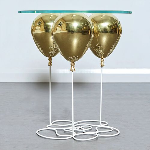 Beistelltisch / originelles Design - UP BALLOON - Duffy London - Glas / Stahl / Verbundwerkstoff