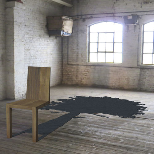 Stuhl / originelles Design - THE TREE SHADOW  - Duffy London - für den Innenraum / Nussbaum / mit Überhang