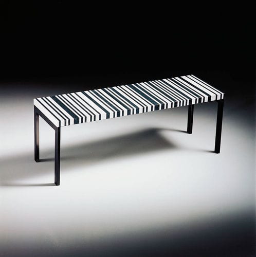 Moderne Bank - RAITA - DURAT - Stahl / Mineralwerkstoff
