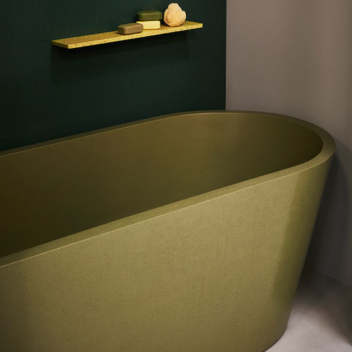 Ovale Badewanne - DURAT - freistehend / Mineralwerkstoff / Harz