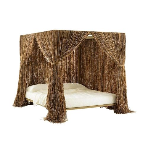 Himmelbett - CABANA - edra - Doppelbett / originelles Design / Leder