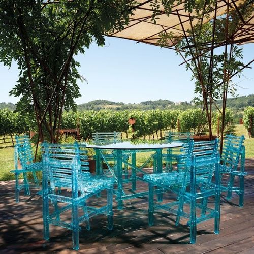 Moderner Gartenstuhl - A'MARE SEDIA - edra - für Außenbereich / Polycarbonat / Gestell aus Polykarbonat