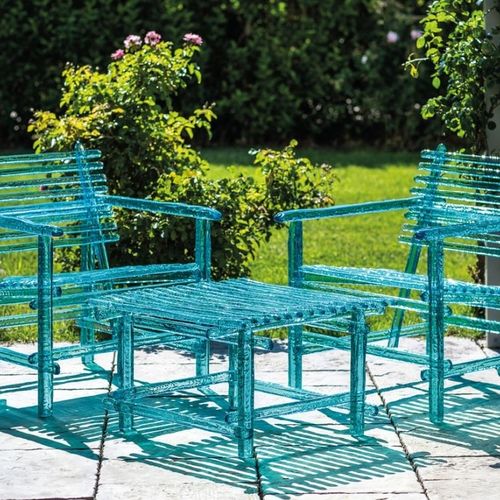 Moderner Couchtisch - A'MARE LETTINO PRENDISOLE - edra - Polycarbonat / Gestell aus Polykarbonat / quadratisch