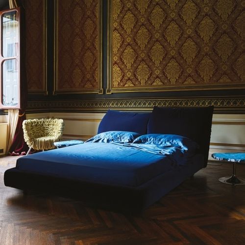 Doppelbett - STAND BY ME - edra - modern / Polster / Kopfteil