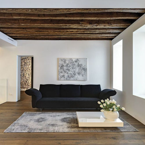 Modulsofa - ESSENTIAL - edra - halbrund / modern / Stoff