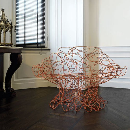 Sessel / originelles Design - CORALLO - edra - Stahl / Epoxid / Edelstahl