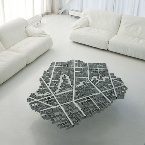 Couchtisch / originelles Design - BAGHDAD - edra - extrudiertes Aluminium / Gestell aus Aluminium / rechteckig