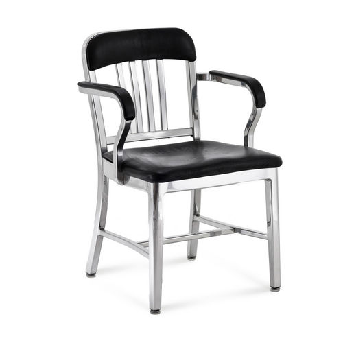 Moderner Stuhl - NAVY : 1011 - emeco - Aluminium / für Privatgebrauch / mit Armlehnen
