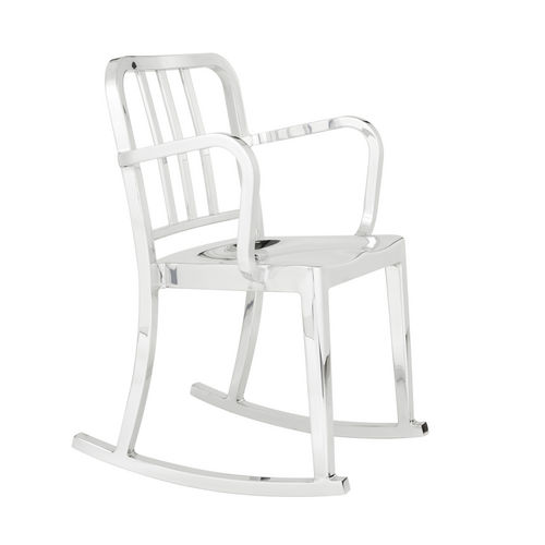 Moderner Stuhl - HERITAGE  - emeco - Holz / Aluminium / Schaukel