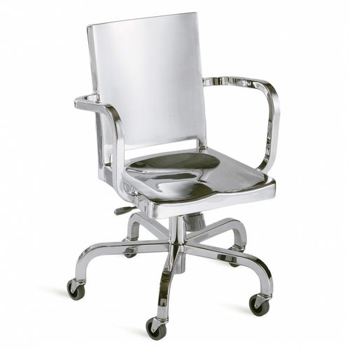 Moderner Bürostuhl - HUDSON : HUDSWV AP  - emeco - Metall / Aluminium / mit Rollen