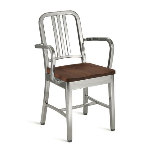Moderner Stuhl - NAVY : 1104 A - emeco - Aluminium / für Privatgebrauch / mit Armlehnen