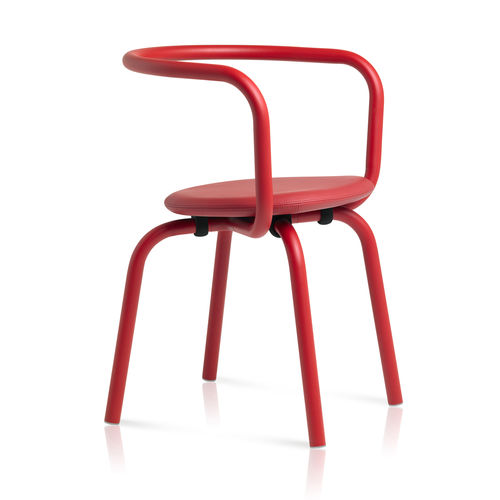 Moderner Stuhl - PARRISH - emeco - für den Innenraum / Leder / Gestell aus Aluminium