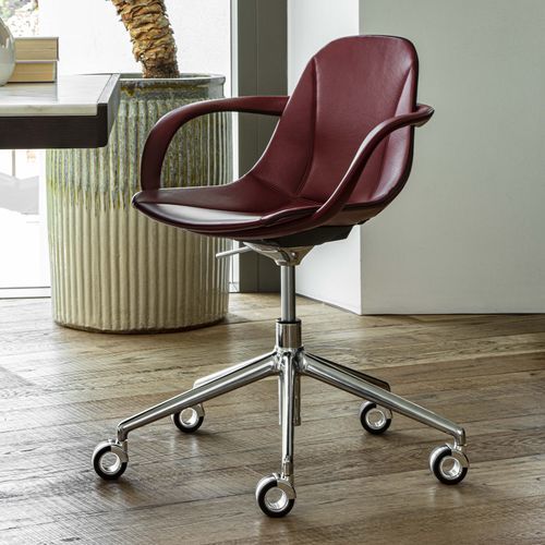 Moderner Bürostuhl - COUTURE - ENRICO PELLIZZONI - für den Innenraum / Leder / Filz