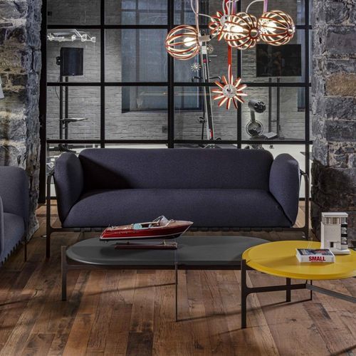 Modernes Sofa - SYDNEY - ENRICO PELLIZZONI - Stoff / Polyurethanschaum / Leder