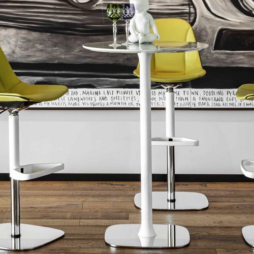 Moderner Stehtisch - RENDEZ-VOUS - ENRICO PELLIZZONI - Holz / Glas / Marmor