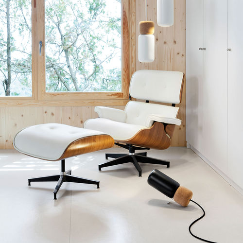 Bodenlampe - PILA : M-3557 - ESTILUZ - Aluminium / Kork / modern