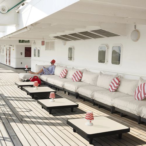 Moderner Couchtisch - PALETTI  - Fatboy the original - Aluminium / Polypropylen / Gestell aus Polypropylen