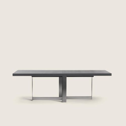 Moderner Esstisch - JACQUES - FLEXFORM - Metall / Holzfurnier / Wenge