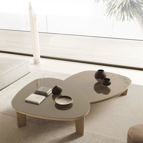Design-Couchtisch - ARNOLD - FLEXFORM - Titan / Filz / Wenge