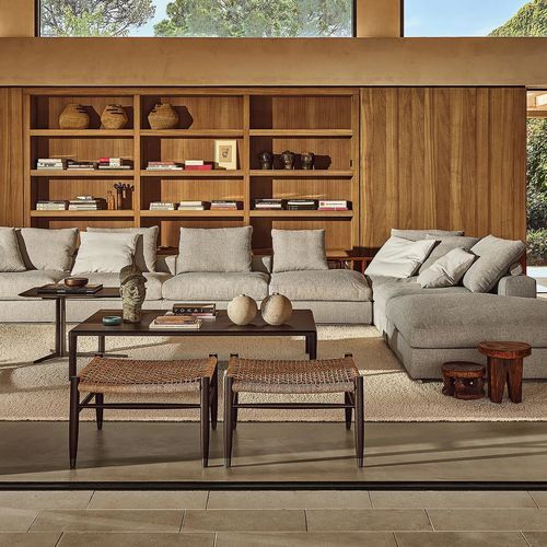 Moderner Couchtisch - KOBO - FLEXFORM - Thermoplast / Holz / Wenge